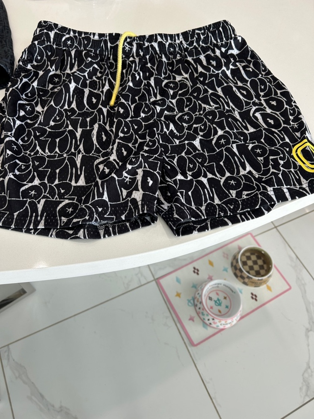 Men's overtime Black Graphic size M Shorts